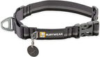 Ruffwear, Web Reaction Dog Collar, Escape-Proof Security Buckle, Adjustable Anti-Slip Martingale Collar with Durable Nylon Tubelok Webbing & Silent ID Attachment, Basalt Gray, 23"-26"