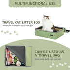 PETSFIT Portable Litter Box for Cats - Leak-Proof, Travel Litter Box for Cats in Car/Hotel/Lawn, Collapsible Litter Boxes