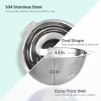Felli Oblik 15° Tilted Small Animal Bowls for Pet Food & Water 6 oz Stainless Steel Dish Removable, Slanted Metal Plate Feeder for Kitten Puppy Rabbit Bunny Guinchilla Pig (0.75 Cups, Classic)