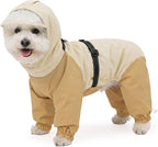 Nanaki Waterproof Dog Raincoat with Removable Hood-Full Body Outdoor Jacket | For Rainy Days,Hiking Camping,Reflective Safety Strips,Full-Body Protection,Easy On/Off,Detachable&adjustable Hood,Breathable