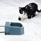 NAMSAN Automatic Water Dispenser for Dogs with Heater, Outdoor and Indoor, 2L Heated Water Bowl, Heated Watering Trough for Cats Chickens Rabbits Birds Bath Auto-Fill