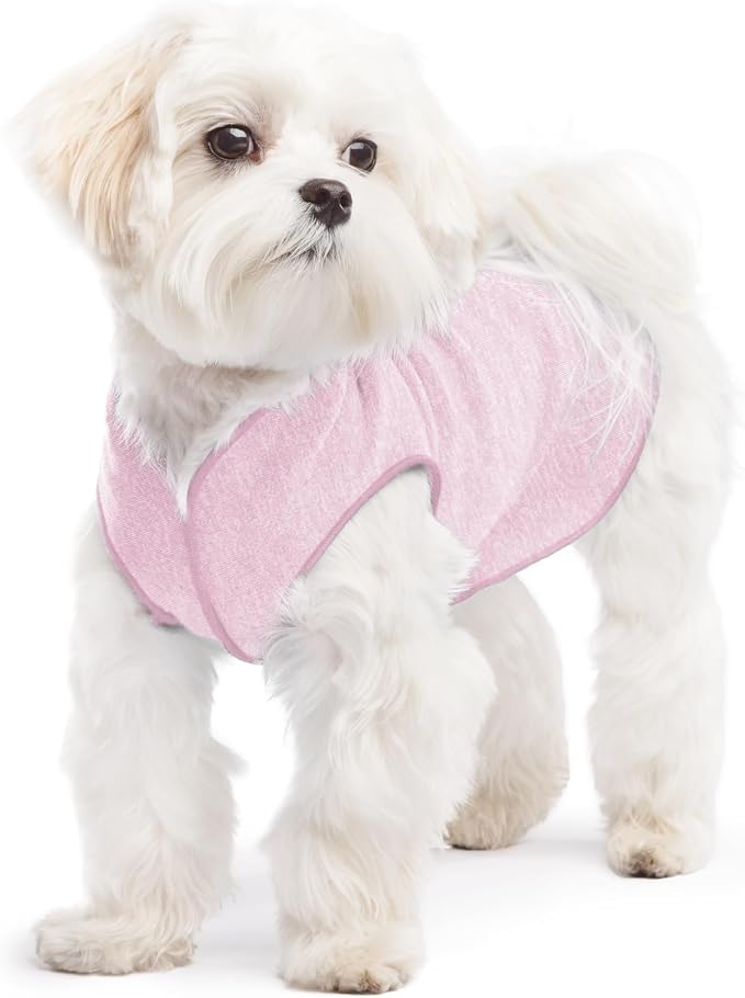 Goldpaw Dog Sun Shirt with UV Protection - Lightweight, Cooling Sun Protection Clothing for Dogs - Reduce Heat Absorption - Pet Clothes Made in the USA - Machine Washable - Size 8 - Pink Lemonade