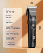 Cat Clippers for Matted Long Hair,Low Noise Cordless Pet Grooming Trimmer