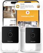 Petcube Cam (2-Pack) – Indoor Wi-Fi Home Security Camera with App | 1080p HD, two-way audio, motion detection, night vision, baby & pet monitor. Includes 2 cameras