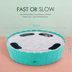 Pawaboo Interactive Cat Toy with Running Mouse, Automatic Track Kitten Toy | Electronic Motion Cat Toy for Indoor Cats, Pop and Play Hide Seek Cats Toys Hunting Mouse for Kitty Play Exercise, Lake Blue