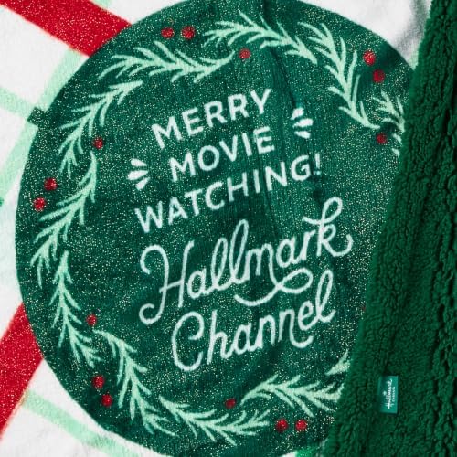Hallmark Channel Oversized Blanket with Sherpa Backing Merry Movie Watching - Image 3