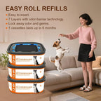 42 FT Jumbo Refill Pet Waste Bags Compatible with Pet Dogs Genie Dog Waste Disposal System Pails, Up to 6 months of Supply,EVOH Ultimate Odor Control Dog Poop Bags,3 Pack