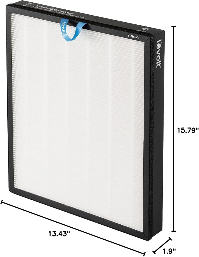 Levoit Vital 200S-P Air Purifier Replacement Filter, Genuine Air Filters | AHAM VERIFIDE, Supports HEPA Sleep Mode, Activated Carbon, Removes Pet Dander, Smoke Odor, Allergens, Vital 200S-RF, 1 Pack