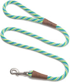 Mendota Pet Snap Leash - British-Style Braided Dog Lead, Made in The USA - Seafoam, 3/8 in x 6 ft - for Small/Medium Breeds