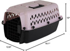 Petmate Fashion Vari Kennel, 19", for Dogs Up to 10 Lbs, 19.1"L x 12.6"W x 10.0"H, Made in USA