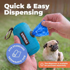 Best Pet Supplies Poop Bags for Dogs - Blue, 150 Count | Unscented, Leak-proof, Easy-Tear perforations, 15 Thick Bags per roll, Outdoor Walking & Travel, Fits Standard Holders