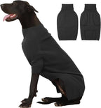 IECOii Extra Large Dog Sweater 4XL,Thermal Warm Dog Sweaters for Giant Breed Dogs,Turtleneck Knitted Knitwear for Pet Winter,Stretchy&Easy On Doggy Sweatshirt for Doberman,Great Dane(Grey,XXXXL)