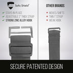 Sofa Shield® Couch Chaise Covers for Dogs, Reversible Furniture Protector with Strap, Stain and Tear Resistant Cushion Cover, 102x34 inch Seat, Machine Washable Slipcover Pets, Cats, Latte Linen