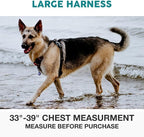 Embark Adventure Dog Harness, Reflective Trim No Pull Dog Harness for Large Dogs - Military Grade Nylon, Front Clip with Gel Lined Handle.