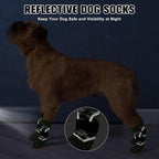 BEAUTYZOO Dog Socks to Prevent Licking Paws for Hardwood Floors Anti Slip, Dog Shoes Booties for Hot/Cold Pavement,Grippy Boots & Paw Protectors Traction Control for Small Medium Large Senior Dogs
