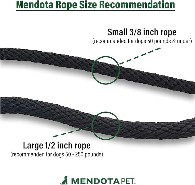 Mendota Pet Slip Leash - Dog Lead and Collar Combo - Made in The USA - Lilac, 3/8 in x 4 ft - for Small/Medium Breeds
