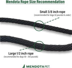 Mendota Pet Slip Leash - Dog Lead and Collar Combo - Made in The USA - Sapphire, 1/2 in x 4 ft - for Large Breeds