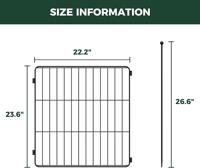 FXW MiniPaws Dog Playpen, Indoor, Yard & RV Camping, 24" H, 4 Panels | Portable, Expandable Layout, Tool-Free Setup, For Puppies & Small Dogs