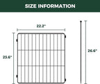 FXW MiniPaws Dog Playpen, Indoor, Yard & RV Camping, 24" H, 4 Panels | Portable, Expandable Layout, Tool-Free Setup, For Puppies & Small Dogs