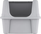 IRIS USA Large High Sided Cat Litter Box, Scatter Shield | Diggers & Scratchers, Deep Basin Design, Extra Deep Pan, Kick-Proof Sides, Stain Resistant Surface, Keeps Floor Clean