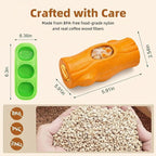 2 Pack Dog Toys for Aggressive Chewers, Interactive Indestructible Dog Toys to Keep Them Busy, Durable Dog Frozen Treat Toy for Large & Medium Dogs, Reduces Anxiety, Yollow & Brown