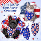Preboun 50 Pcs Patriotic Dog Bandanas Bulk 4th of July Bandanas for Dogs Triangle Kerchief Scarf Set for Pets Independence Day Costume Photo Props Accessories Pet Shops, 25 Styles(25.6 x 17.7 x 17.7) - Image 4