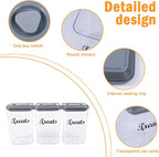 1.37 Qt Pet Food Storage Containers, Airtight Dog Food Storage Container with One-Touch Opening, Dog Treat Container with a Stickers & Pen,Suitable for Pet,Bird Seeds,Dog & Cat Treats(Gray)