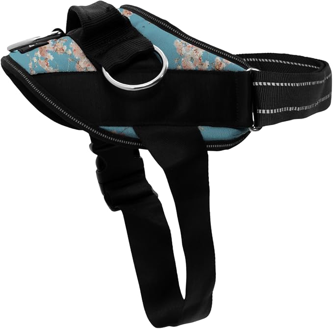 ShawnCo Essential Dog Harness, No-Pull Pet Vest with 3 Leash Clips, No Choke, Reflective, Adjustable and Padded, for Easy Walking and Training for Small, Medium and Large Dogs (Freckle's Garden, S)