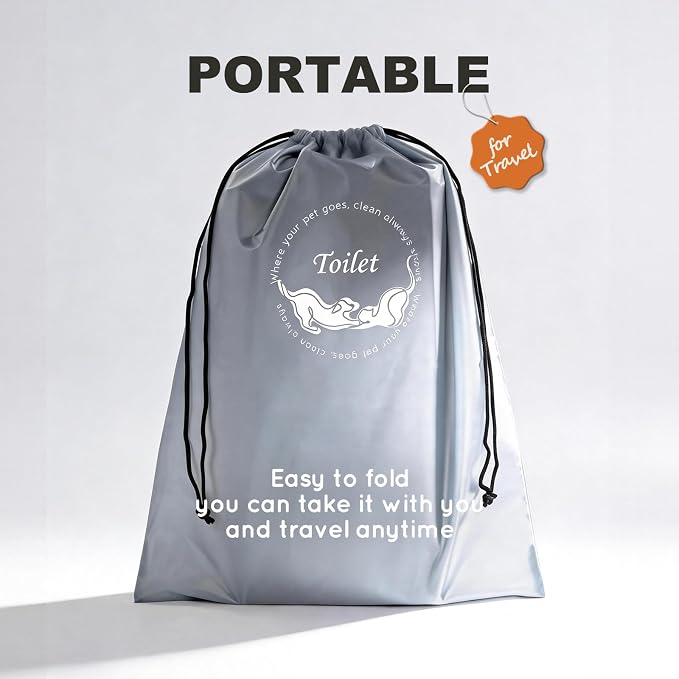HQ4US 4LEGS Dog Litter Box Indoor High Walls, Puppy Pee Pad Holder Foldable | Dog Potty Tray, Medium Dog Toilet with Clips, No Assembly,Waterproof, Easy Clean, No Spill, Seamless, Portable for Travel