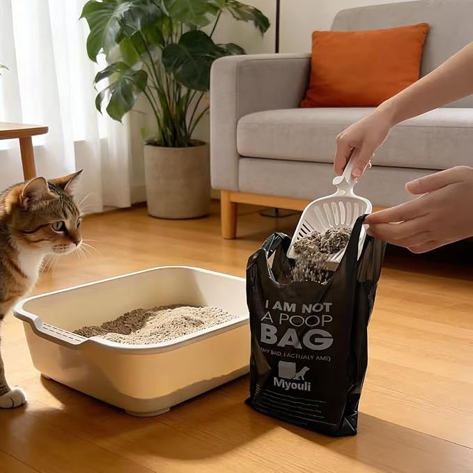300 Counts Extra Thick Dog Poop Bags With Handles | Perfect Size for Any Dog,Hides Mess, Bio Cornstarch Blend, Leak-proof,Ocean Scented,Cat Litter Disposal Bags