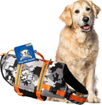 Dog Life Jacket — Premium Swim Vest with SafeChin Anti-Choke Collar | PAWS Aboard Grey Camo | RapidLift Rescue Handle, D-Ring, Reflective Trim | Boating, Kayaking, Pool | Large (50–80 lbs)