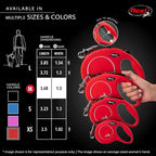 FLEXI® Classic Tape Retractable Dog Leash, Medium, 16 ft - Red | German engineered, original flexi leash, durable quality for dogs up to 55 lbs, tangle-free, walking, reliable brake system