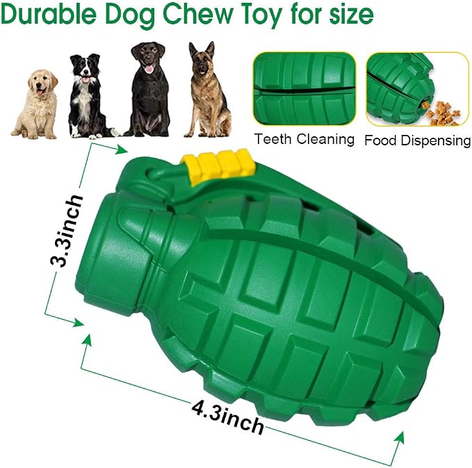 Dog Chew Toys for Aggressive Chewers,Food Grade Non-Toxic Dental Pet Toy,Tough Durable Indestructible Dog Toys for Small Medium Large Dogs.Green