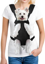 YUDODO Pet Dog Carrier Backpack Adjustable Front Carrier for Small Dog Cat | Legs Out Design, Easy-Fit Travel Backpack, Hiking and Walking, Durable Comfortable, Perfect for Outdoor, Black, M
