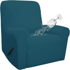 Easy-Going 100% Waterproof Recliner Chair Cover，1-Piece Recliner Slipcover | Dual Waterproof Couch Cover for Recliner，Leakproof Furniture Protector for Kids Pets Dog Cat Daily Stain, Peacock Blue