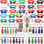 Sadnyy 50 Pcs Christmas Dog Bow Ties Neckties Adjustable Collar by Sadnyy