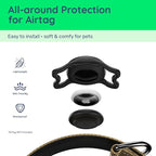 Airtag Dog Collar, Reflective Ultra-Durable Nylon Padded with QR Buckle & IP68 Waterproof Air Tag Holder Compatible for Apple AirTag, Comfortable for Small Medium Large Dogs (Brown, XS)
