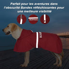 Pet Large Dog Raincoat Apparel Poncho Waterproof for Medium Large Sized,Pet Raincoats for Clothes Jacket,Dog Rain Jacket (Red,6XL)