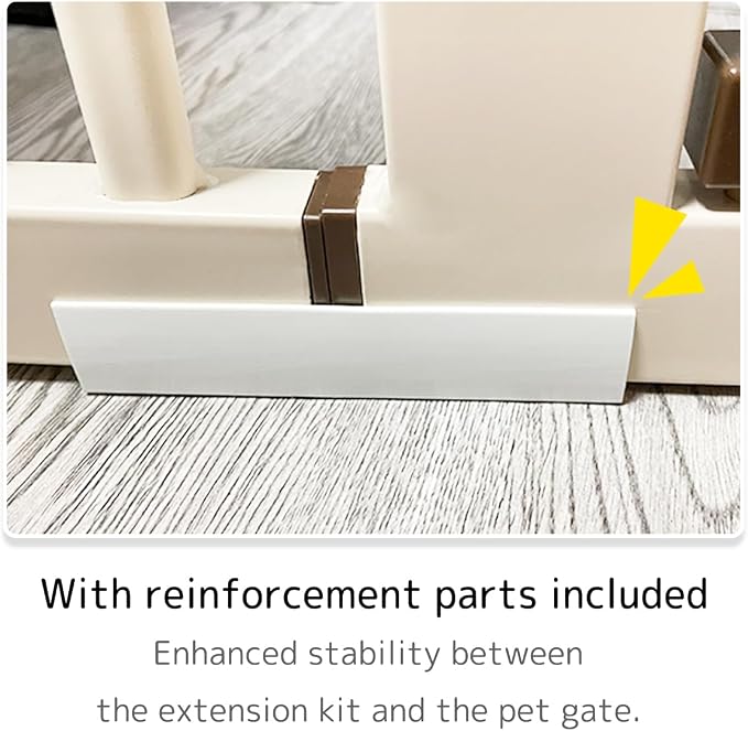 Lumizone 55.12" Extra Tall Pet Gate Extension Kit 8.27" Wide Cream | Extra Tall Cat Gate for Dog Doorway Hallway Stairs Pressure Mounted 1.37" Gap No Drilling