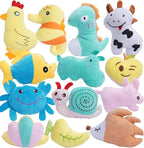 HDMOTU Pack of 26 Soft Small Medium Dog Squeaky Toys,Cute Puppy Favorite Comfortable Squeakers Toy,Multicolored for Puppy