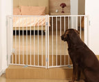No Pawblems Full Metal Dog Gate Extension, 30" Tall Foldable Panels | Foldable Dog Fence & Pet Gate Extension for Deck/Stairs, Indoor/Outdoor, 52" Wide, 2 Panels, White