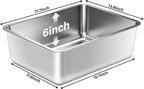 Stainless Steel Litter Box for Cats, Metal Cat Litter Box Non-Stick and Easy to Clean, High Sided Litter Pan for Kitten, Rabbit, and Small Pets