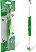 Pet Toothbrush for Dogs, Cats with Soft Bristles - Easy Teeth Cleaning & Dental Care, Non Slip Dual Head Dog Toothbrush for Medium & Large Pets, Toothpaste Not Included, Pack of 1 Green