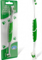 Pet Toothbrush for Dogs, Cats with Soft Bristles - Easy Teeth Cleaning & Dental Care, Non Slip Dual Head Dog Toothbrush for Medium & Large Pets, Toothpaste Not Included, Pack of 1 Green