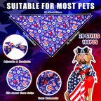 100 Pcs Dog Bandanas Bulk 4th July Patriotic Triangle Bibs M - Image 4