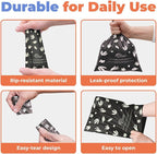 Best Pet Supplies GRS Poop Bags for Dogs - Black, 300 Count, Unscented | Unscented, 50% Post-Consumer Recycled Plastic, Leak-proof, Easy-Tear perforations, Thick Bags, Fits Standard Holders