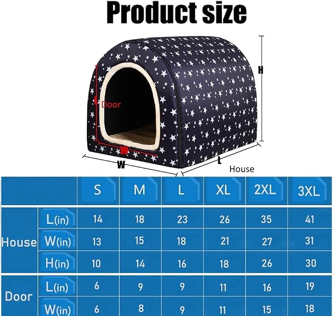 Dog Bed or Cat Bed,2 Ways to Use,Indoor Pet House with Fluffy Mat,Removable and Washable Cover,Splash-Proof House and Non-Slip Bottom,for Cats and Small Dogs(M Orange & Gray)