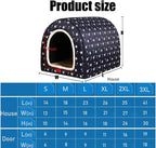 Dog Bed or Cat Bed,2 Ways to Use,Indoor Pet House with Fluffy Mat,Removable and Washable Cover,Splash-Proof House and Non-Slip Bottom,for Medium Dogs and Cats(L Plaid & Gray)