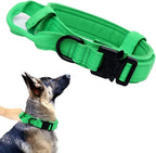 Tactical Dog Collar for Large Dogs with Control Handle,Bright Green,S | 1000D Heavy-Duty Nylon Fabric,Quick-Release Metal Buckle,Adjustable Fit,Soft-Padded Webbing,D-Ring,for Training & Hiking