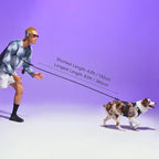 Wild One Hands-Free Adjustable Rope Dog Leash, Standard: 4' to 8.5' Long, .5" Wide, Adjustable for Crossbody, Waist & Handheld, Moonstone